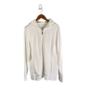 𝅺tek Gear Hooded Full Zip White Sweatshirt Women's Size 1X